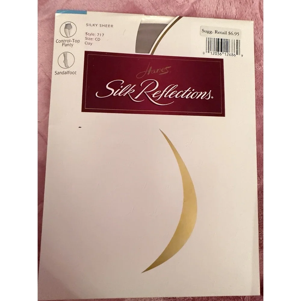 90's‎ Hanes Silk Reflections Silky Sheer Ctrl Top Clay Size CD Style 717